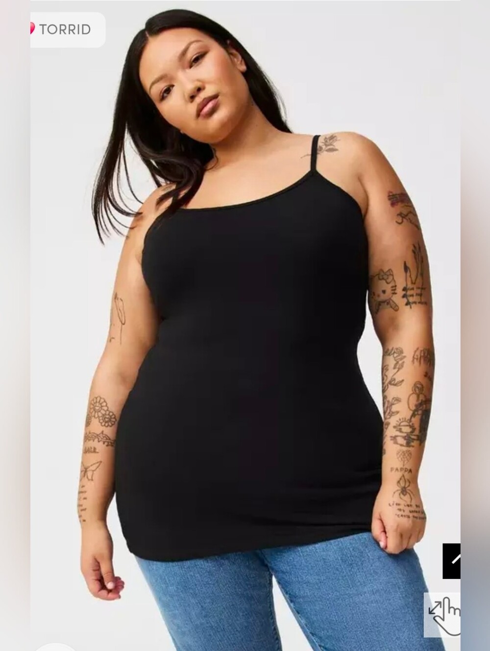 Torrid EUC Foxy Tunic - Deep Black - Size 0